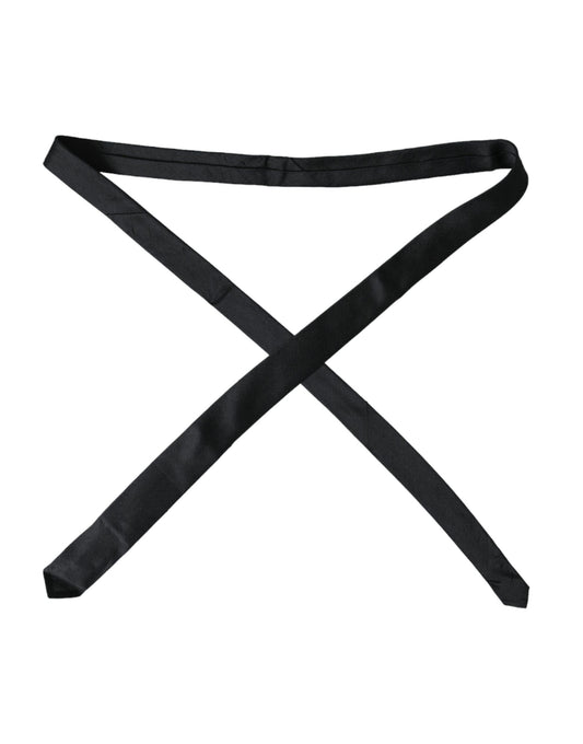 Dolce &amp; Gabbana – Verstellbare Krawatte aus 100 % Seide in Schwarz