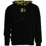 Dolce &amp; Gabbana – Schwarzes Baumwoll-Kapuzensweatshirt mit Logo