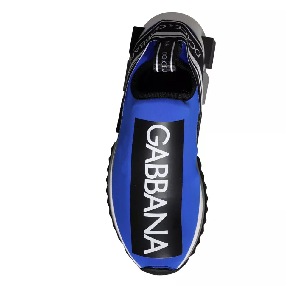 Dolce &amp; Gabbana Blaues Logo Low Top Sorrento Sneakers Schuhe