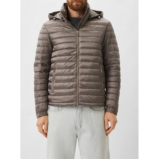 Graue Polyamid-Herrenjacke hinzufügen