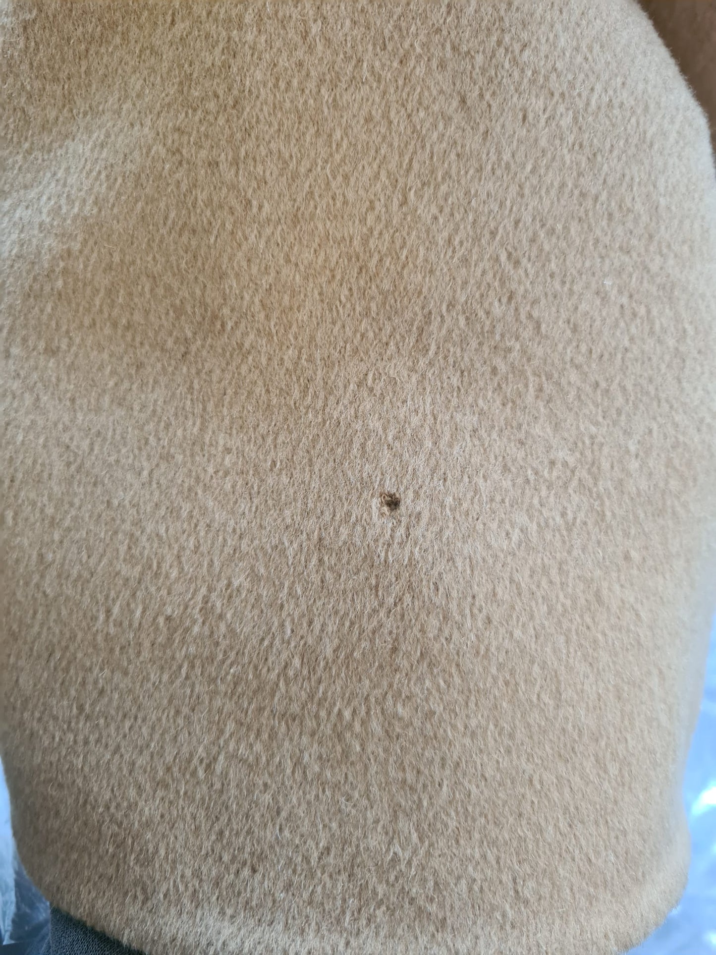 Dolce &amp; Gabbana Beige Kamelhaut Kaschmir Shearling Manteljacke