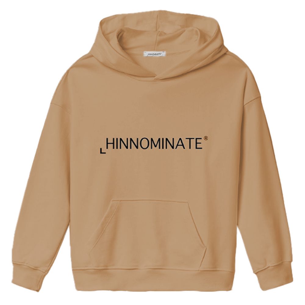 Hinnominate Brauner Herrenpullover aus Baumwolle mit Kapuze