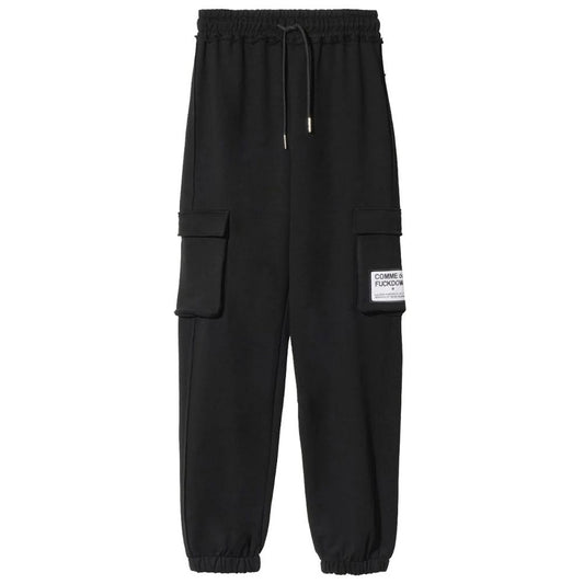 Comme Des Fuckdown Schwarze Baumwollhose für Damen