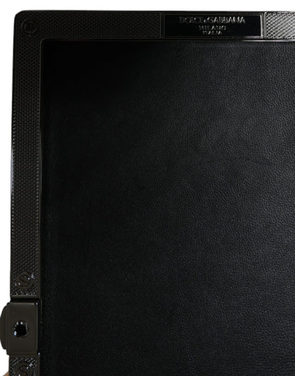 حقيبة كلاتش كريستالية سوداء مخملية للحفلات المسائية من دولتشي آند غابانا