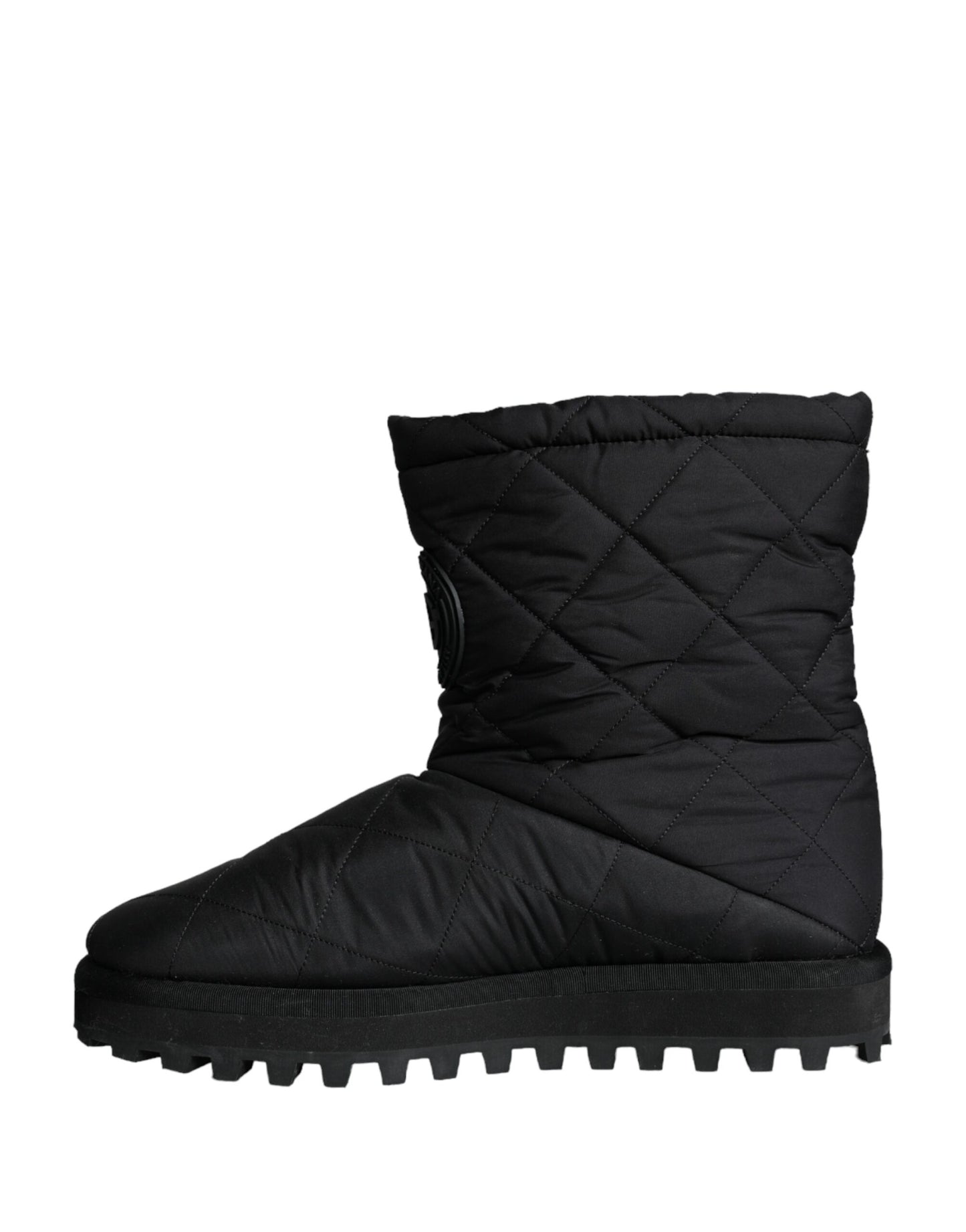Dolce &amp; Gabbana – Schwarze, gepolsterte Nylon-Stiefel mit mittlerer Wade für Herren