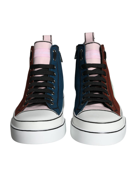Dolce &amp; Gabbana Mehrfarbige Patchwork-High-Top-Sneaker