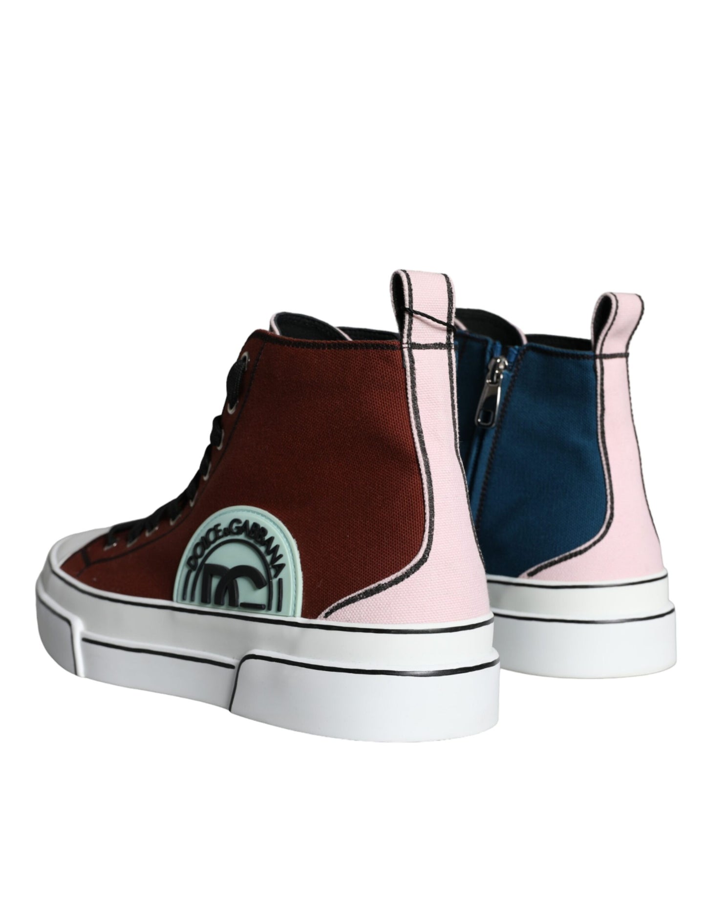 حذاء رياضي متعدد الألوان من دولتشي آند غابانا برقبة عالية ومطرز