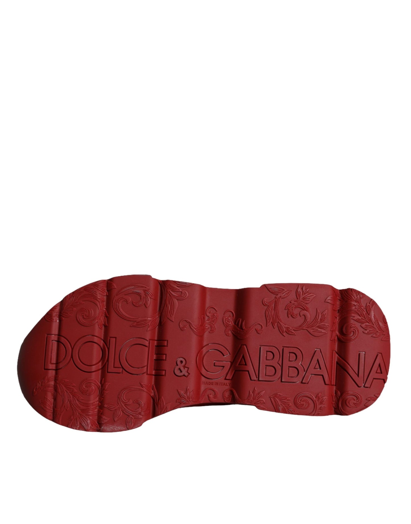 Dolce &amp; Gabbana Rote Daymaster Low Top Sneakers aus Leder