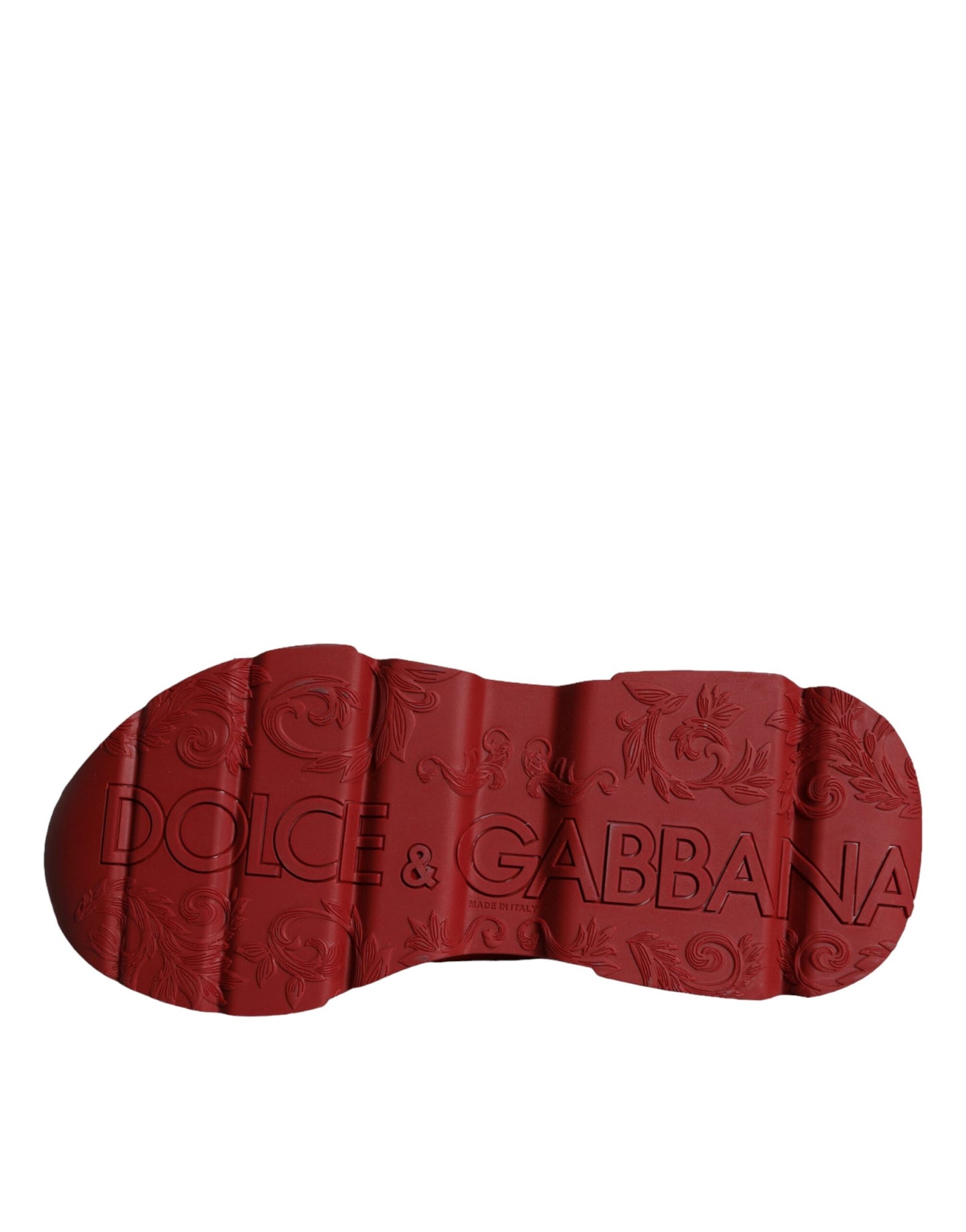 Dolce &amp; Gabbana Rote Daymaster Low Top Sneakers aus Leder