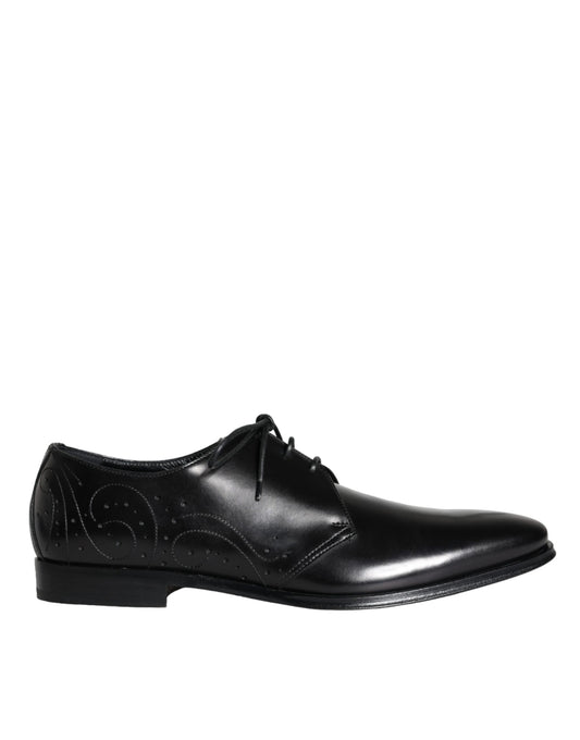 Dolce &amp; Gabbana – Derby-Schuhe für Herren aus schwarzem Kalbsleder