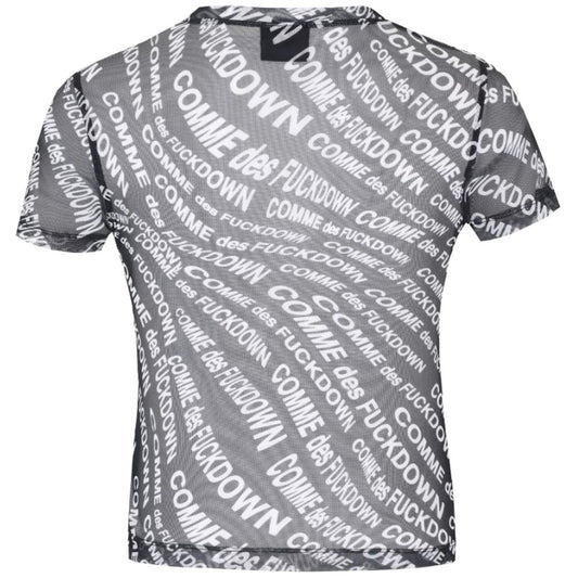 Comme Des Fuckdown Schwarzes Polyester-Damen-T-Shirt