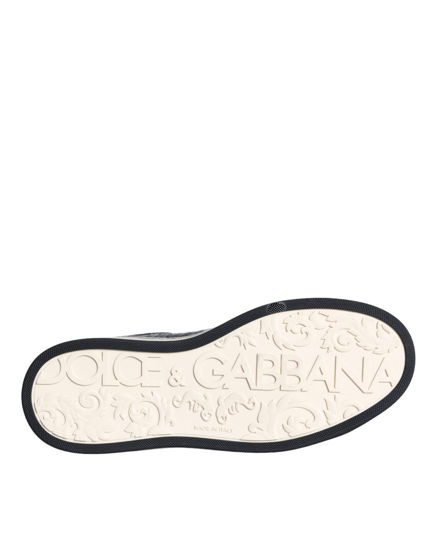 Dolce &amp; Gabbana Schwarze Leder Herren Low Top Sneakers Schuhe