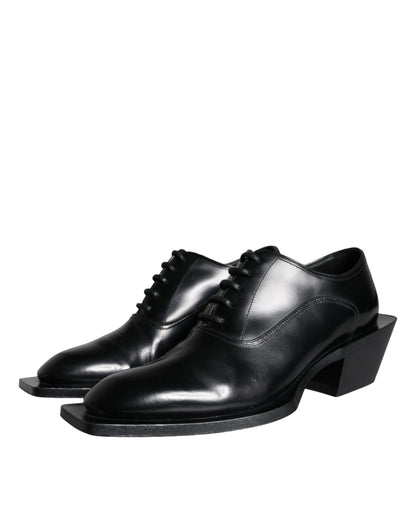 Dolce &amp; Gabbana – Derby-Schuhe aus schwarzem Kalbsleder für Herren