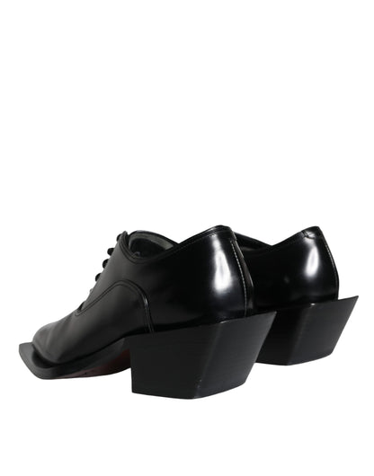 Dolce &amp; Gabbana – Derby-Schuhe aus schwarzem Kalbsleder für Herren