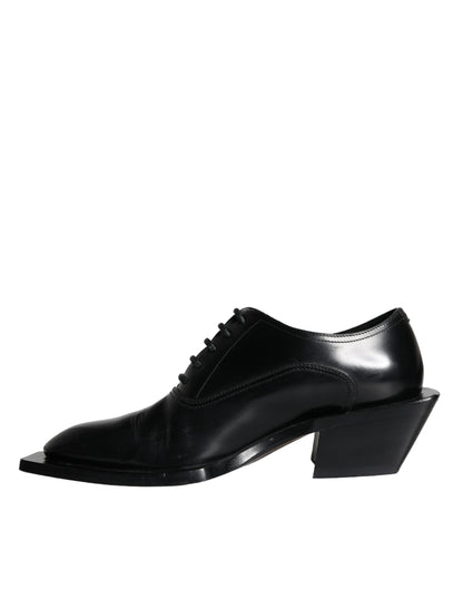 Dolce &amp; Gabbana – Derby-Schuhe aus schwarzem Kalbsleder für Herren