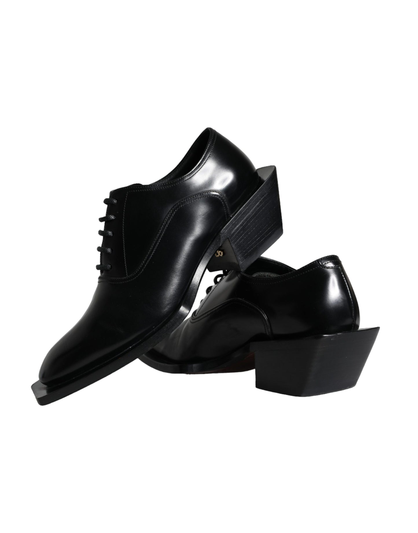 Dolce &amp; Gabbana – Derby-Schuhe aus schwarzem Kalbsleder für Herren