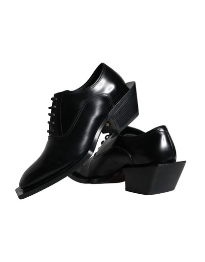 Dolce &amp; Gabbana – Derby-Schuhe aus schwarzem Kalbsleder für Herren