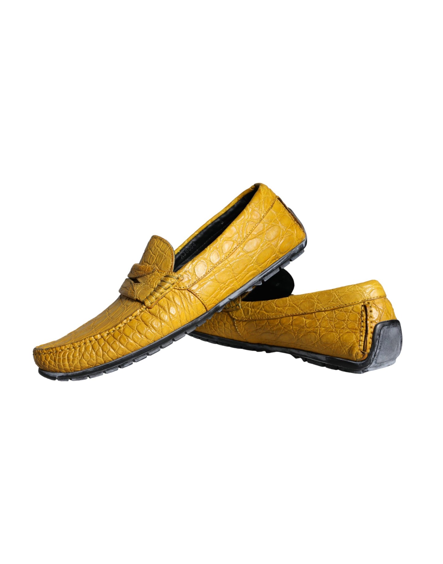 Dolce &amp; Gabbana – Gelbe Mokassin-Loafer aus Leder