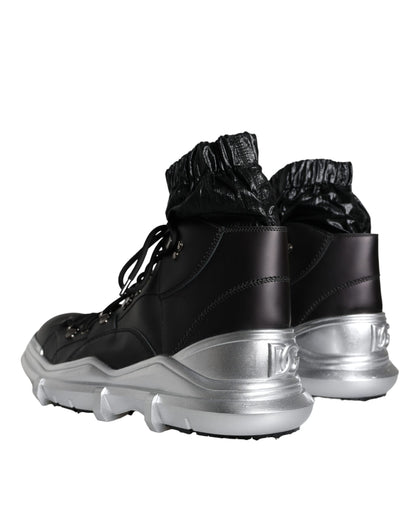 Dolce &amp; Gabbana – Galileo – Hohe Sneakers aus schwarzem Nylon