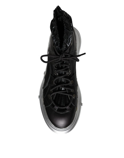 Dolce &amp; Gabbana – Galileo – Hohe Sneakers aus schwarzem Nylon
