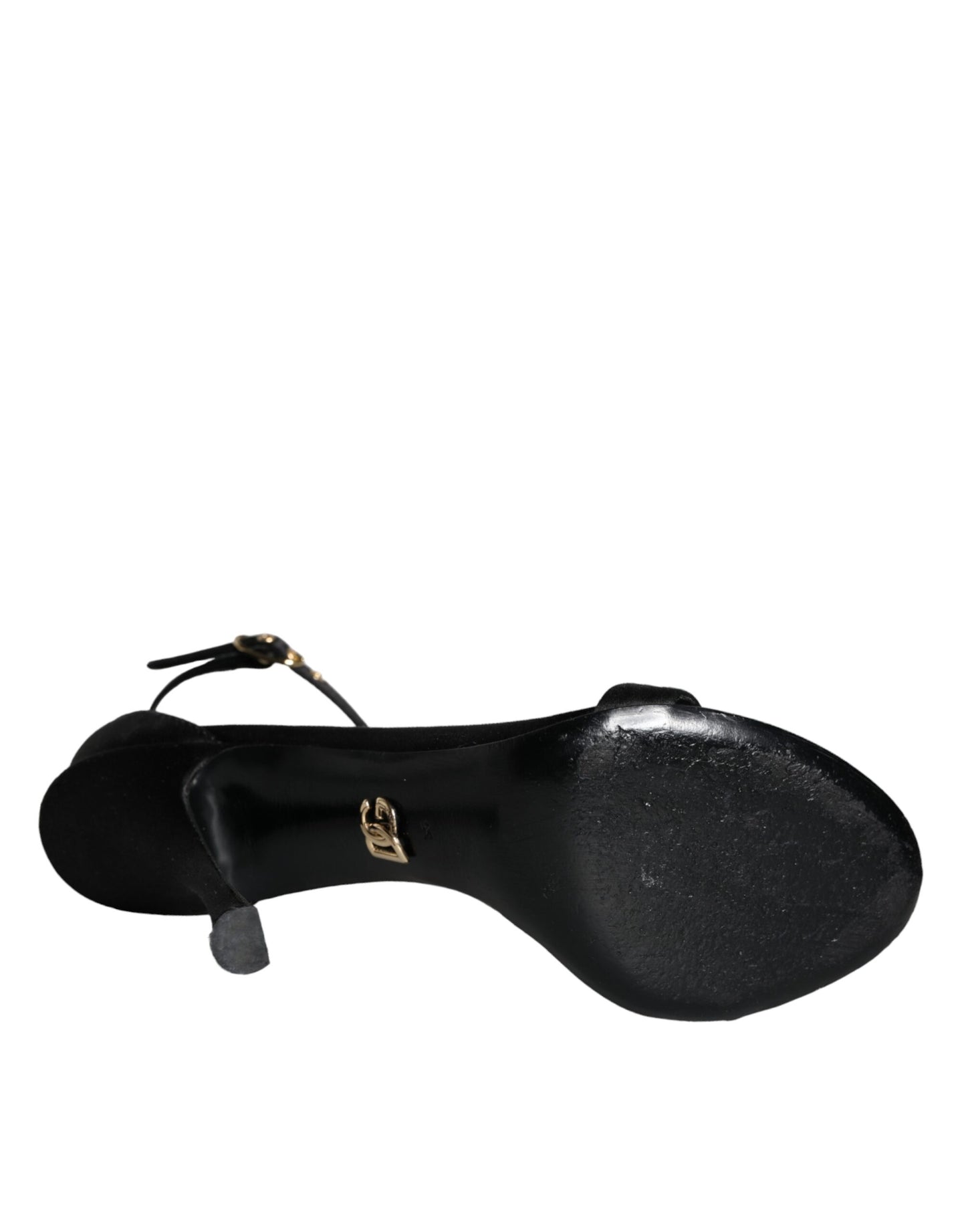 Dolce &amp; Gabbana Schwarze KEIRA Heels Sandalen mit Knöchelriemen