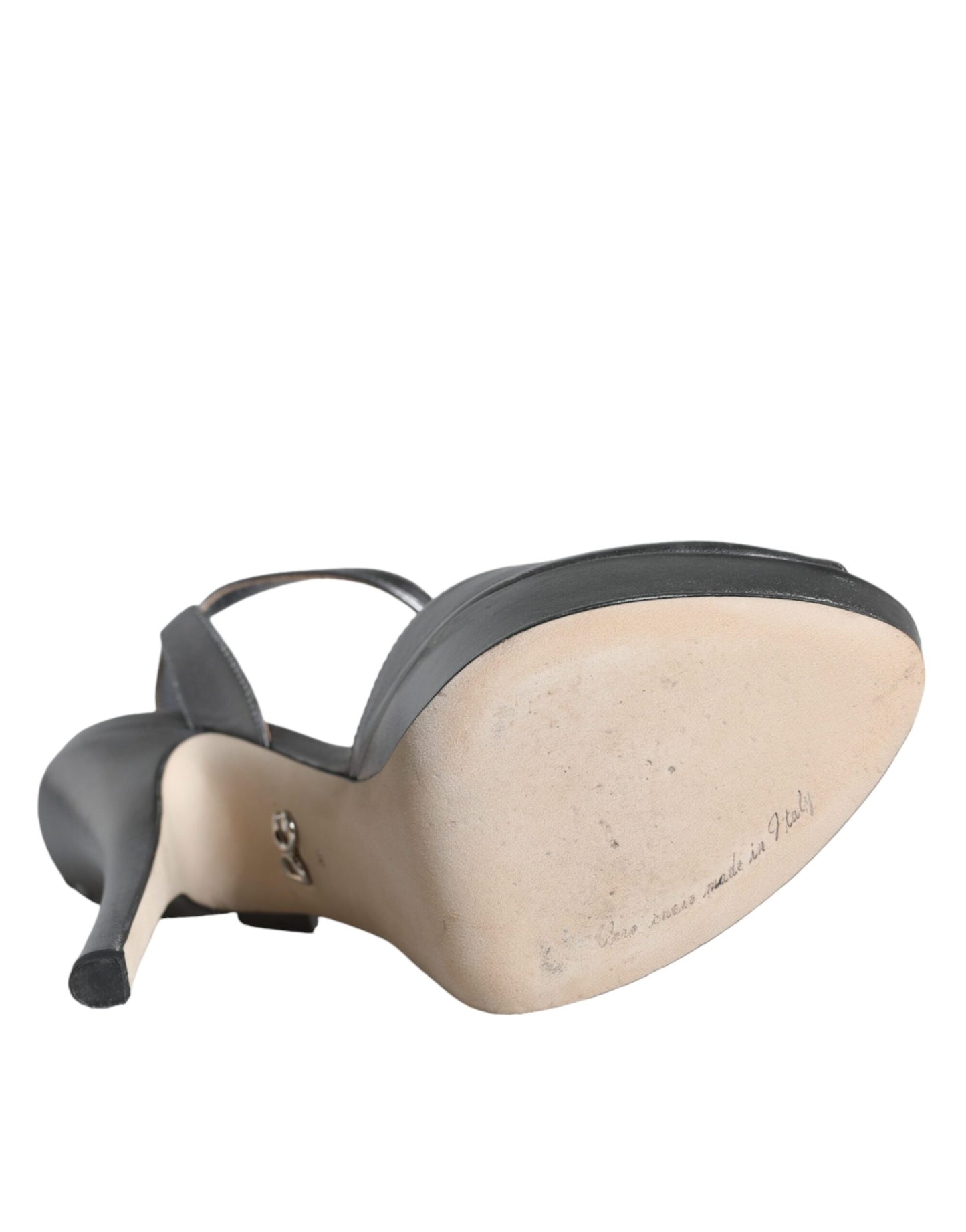 Dolce &amp; Gabbana Keira Plateausandalen aus metallischem Silber