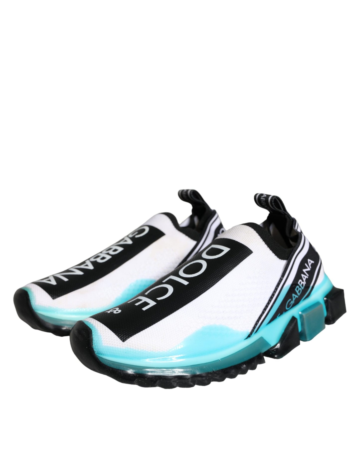 Dolce &amp; Gabbana Sorrento Slip-On Sneakers in Weiß und Blau