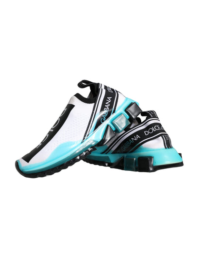 Dolce &amp; Gabbana Sorrento Slip-On Sneakers in Weiß und Blau