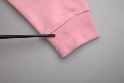 Philippe Model – Rosafarbener Pullover aus Baumwolle mit Logo-Print und langen Ärmeln