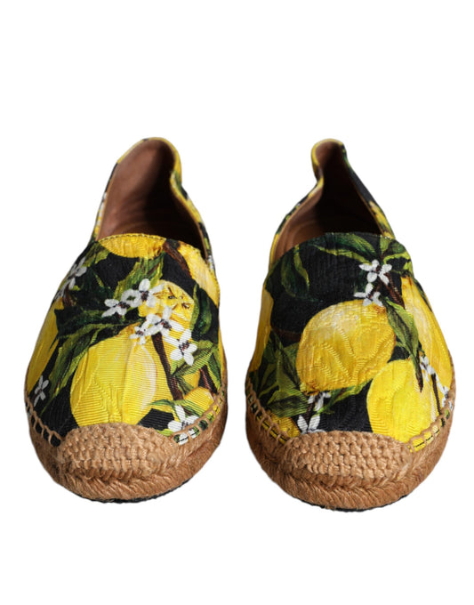 Dolce &amp; Gabbana – Mehrfarbige Zitronen-Espadrilles zum Hineinschlüpfen