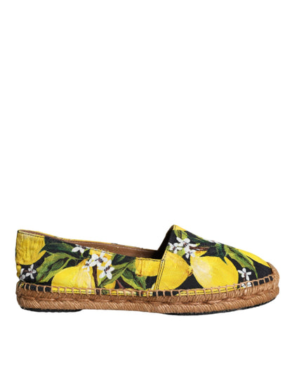 Dolce &amp; Gabbana – Mehrfarbige Zitronen-Espadrilles zum Hineinschlüpfen