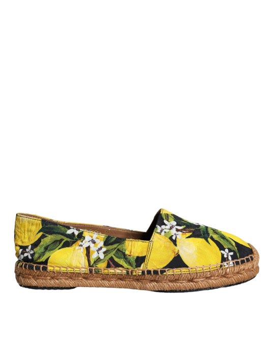 Dolce &amp; Gabbana – Mehrfarbige Zitronen-Espadrilles zum Hineinschlüpfen