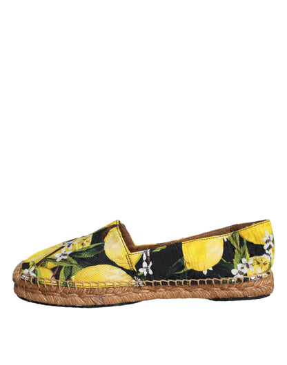 Dolce &amp; Gabbana – Mehrfarbige Zitronen-Espadrilles zum Hineinschlüpfen