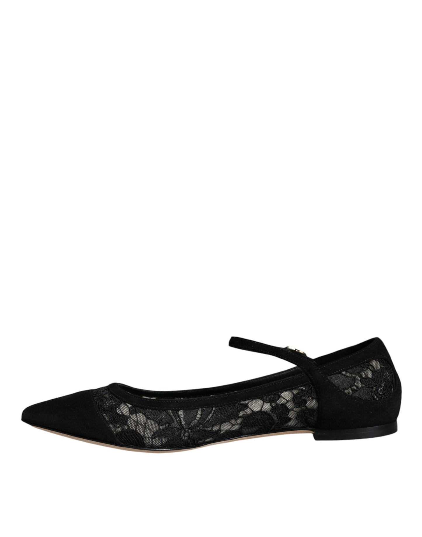 Dolce &amp; Gabbana – Schwarze Taormina-Schuhe mit Spitze von Bellucci