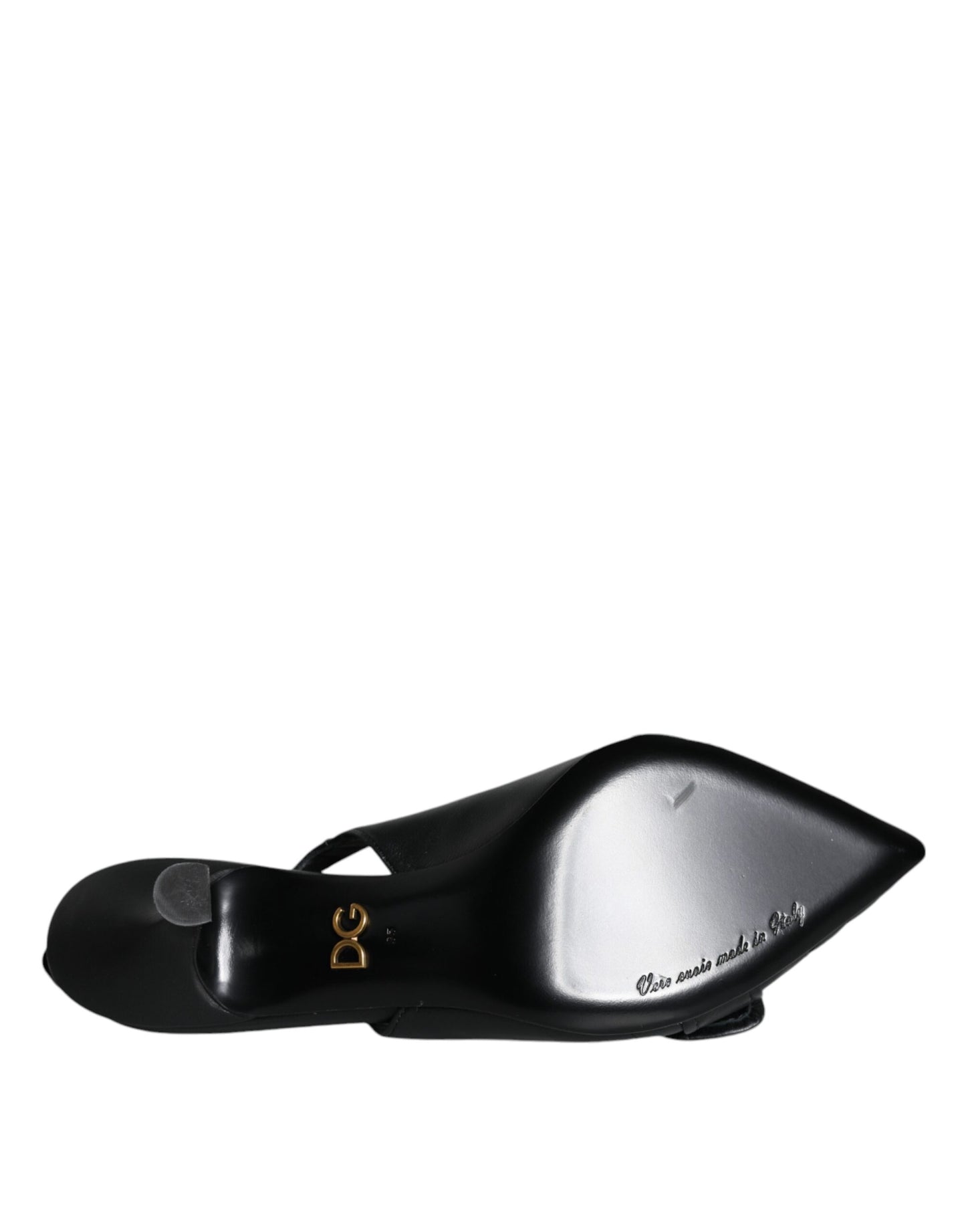 Dolce &amp; Gabbana – Schwarze Devotion-Slingback-Schuhe aus Leder
