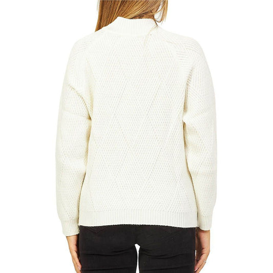 Yes Zee Weißer Acryl Damen Pullover