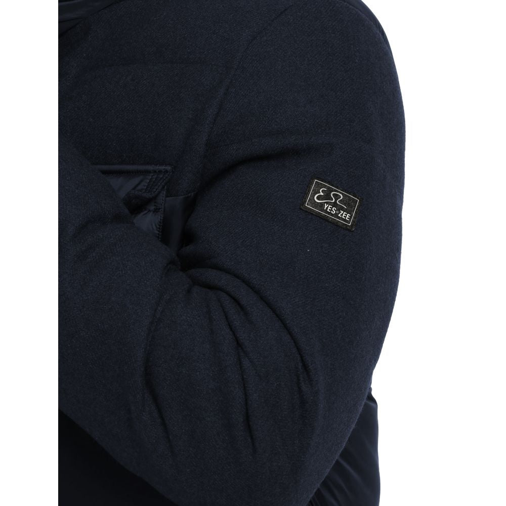 Yes Zee Blaue Wolljacke für Herren