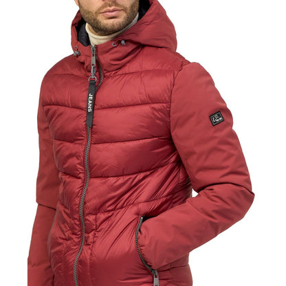 Yes Zee Rote Nylon Herrenjacke