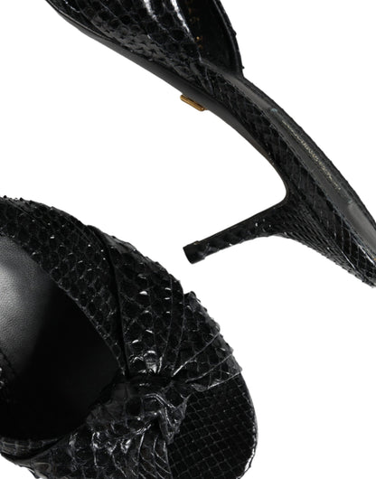 حذاء دولتشي آند غابانا بكعب عالٍ من الجلد الأسود