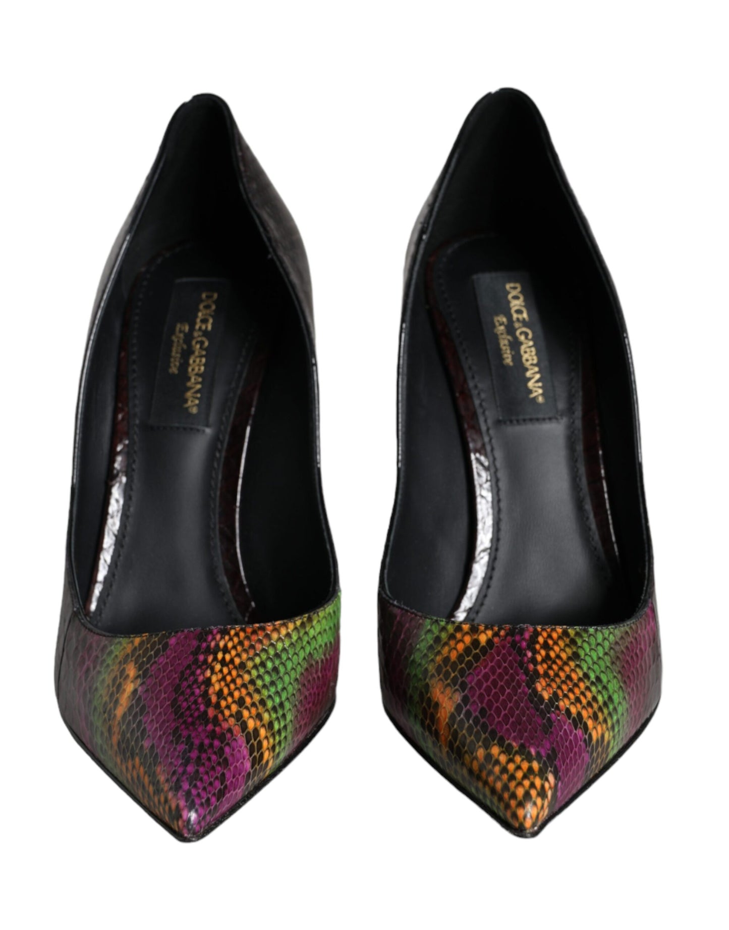 Dolce &amp; Gabbana Multicolor Exotic Leather Heels Pumps Schuhe
