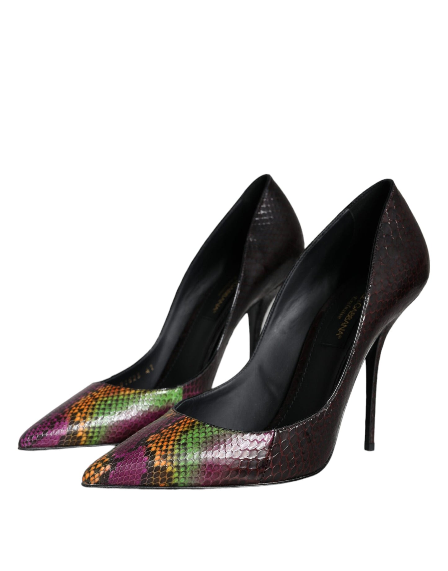 Dolce &amp; Gabbana Multicolor Exotic Leather Heels Pumps Schuhe