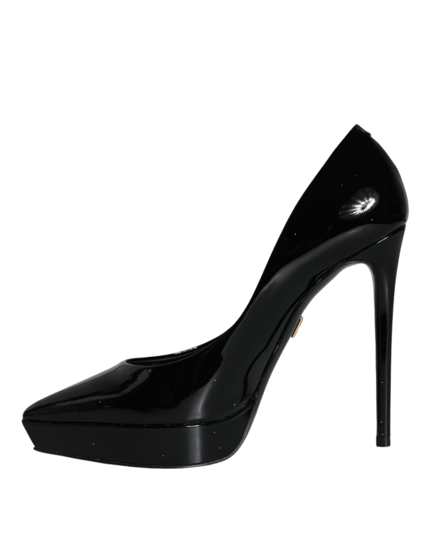 Dolce &amp; Gabbana Schwarze Pumps aus Leder mit Plateauabsatz