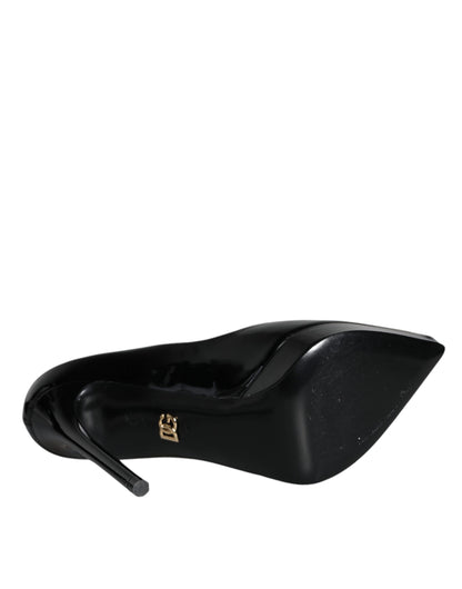 Dolce &amp; Gabbana Schwarze Pumps aus Leder mit Plateauabsatz