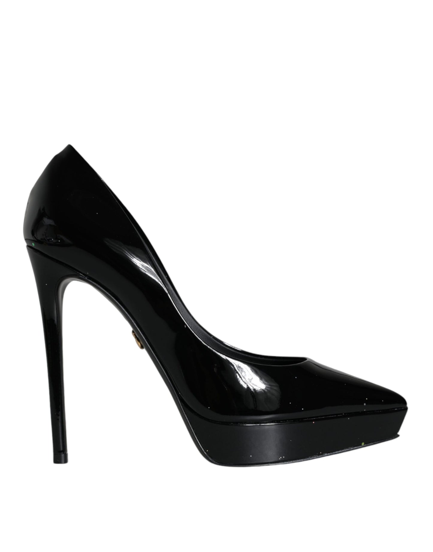 Dolce &amp; Gabbana Schwarze Pumps aus Leder mit Plateauabsatz