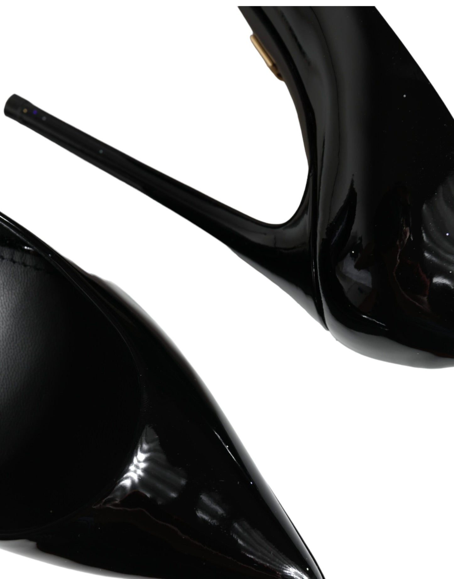 Dolce &amp; Gabbana Schwarze Pumps aus Leder mit Plateauabsatz