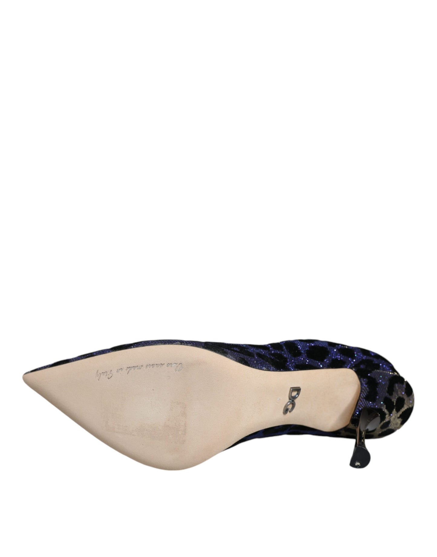 Dolce &amp; Gabbana Violett Leopard Lurex High Heels Pumps Schuhe