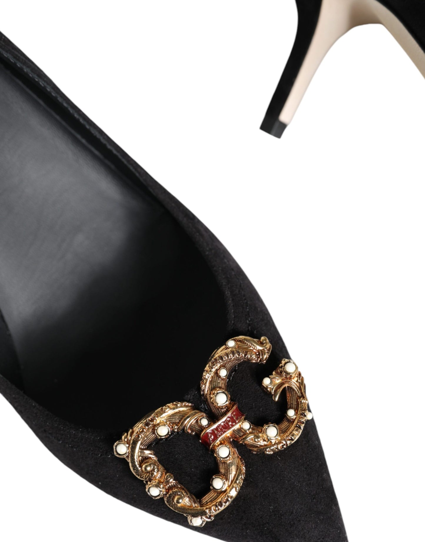 Dolce &amp; Gabbana Schwarze Amore Wildleder Bellucci Heels Pumps Schuhe