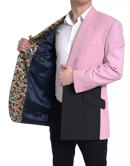 Dolce &amp; Gabbana – Mehrfarbiger Patchwork-Einreiher-Blazer