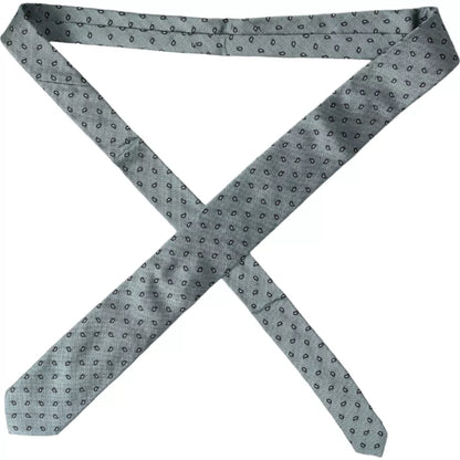 Dolce &amp; Gabbana – Grüne, gemusterte, verstellbare Herrenkrawatte aus 100 % Seide