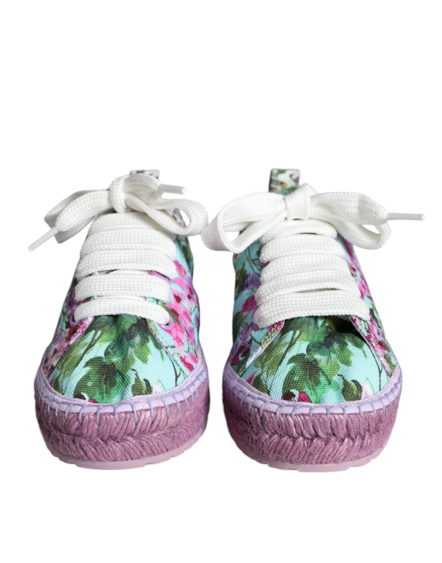 Dolce &amp; Gabbana – Espadrilles-Sneakers aus mehrfarbigem Canvas mit Blumenmuster